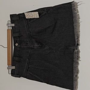 NWT Free People Dark Jean Mini Skirt Size 27